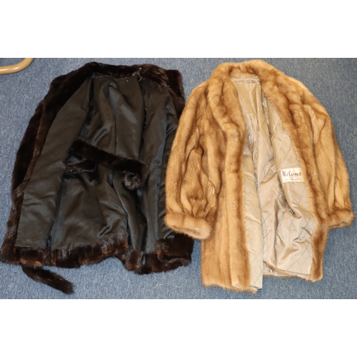 4016 - A light brown McEwen's of Perth short fur coat, approx. size 10, 83cm long, shoulder to cuff, 60cm l... 