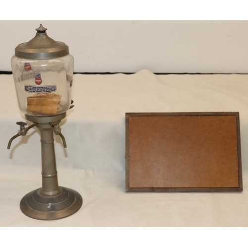 4019 - A vintage small Coca Cola framed advertising mirror, 22.5cm x 32.5cm and a vintage Pernod Fils absin... 