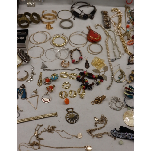 4078 - A large quantity of various costume jewellery, earrings, necklaces, bracelets, cufflinks, brooches e... 