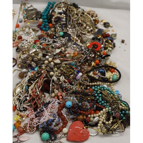 4078 - A large quantity of various costume jewellery, earrings, necklaces, bracelets, cufflinks, brooches e... 