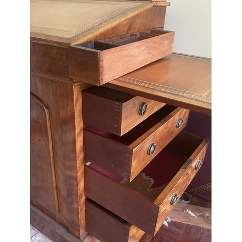 4084 - THIS ITEM IS NOT HELD BY PFW. A Victorian satin walnut and birch Davenport (lock faulty on 2 lower d... 