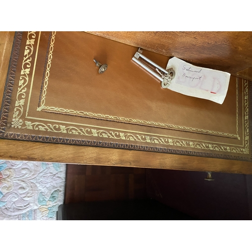 4084 - THIS ITEM IS NOT HELD BY PFW. A Victorian satin walnut and birch Davenport (lock faulty on 2 lower d... 