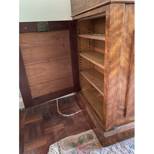 4084 - THIS ITEM IS NOT HELD BY PFW. A Victorian satin walnut and birch Davenport (lock faulty on 2 lower d... 