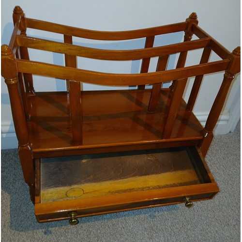 4085 - THSI ITEM IS NOT HELD BY PFW. A Canterbury with drawer and castors, 47cm x 25cm x 46 cm.  COLLECTION... 