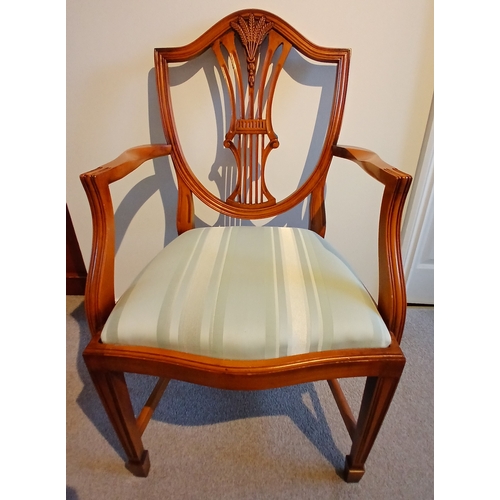 4087 - THIS ITEM IS NOT HELD BY PFW. A reproduction carver chair, 92 cm high, seat 52cm x 42 cm. COLLECTION... 