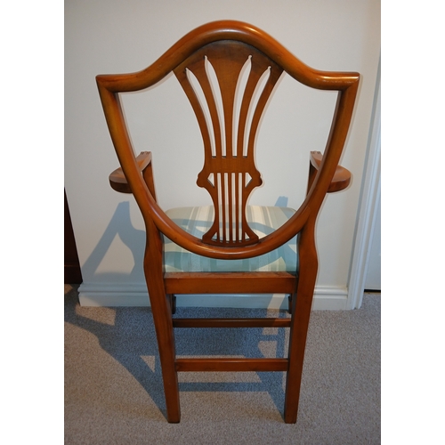 4087 - THIS ITEM IS NOT HELD BY PFW. A reproduction carver chair, 92 cm high, seat 52cm x 42 cm. COLLECTION... 