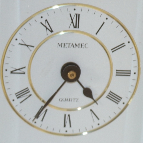 4119 - 2 reproduction Metamec battery operated carriage clocks.
