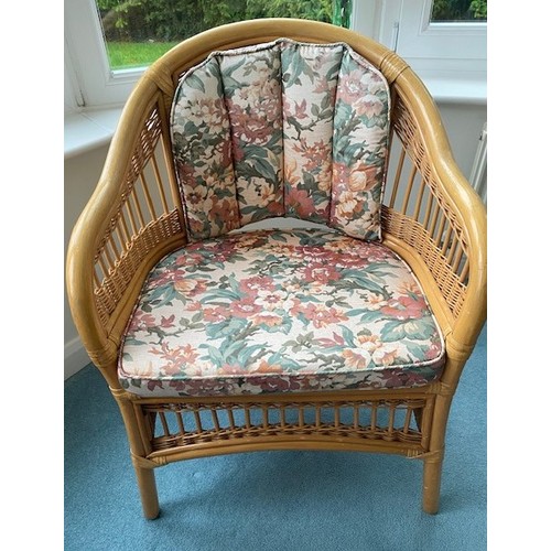 4036 - THIS LOT IS NOT HELD BY PFW. A good quality 9-piece Bamboo Conservatory set, 3 chairs 62cm wide, 58c... 