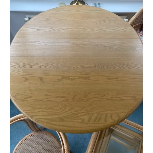4036 - THIS LOT IS NOT HELD BY PFW. A good quality 9-piece Bamboo Conservatory set, 3 chairs 62cm wide, 58c... 