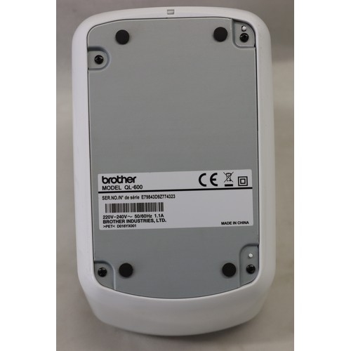 A Brother QL-600 Label Printer, Serial No. E79843D9Z774323, with ...