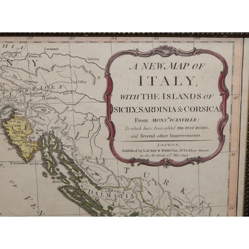 578 - An 18th Century hand coloured map 