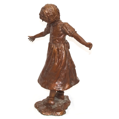 713 - Christa Hunter bronzed resin figure 