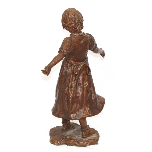 713 - Christa Hunter bronzed resin figure 