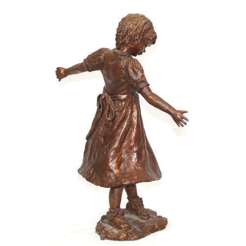 713 - Christa Hunter bronzed resin figure 