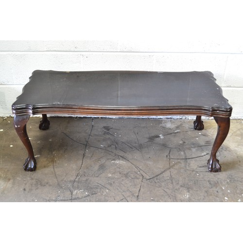 62 - A Ornate Dark Wood Coffee Table