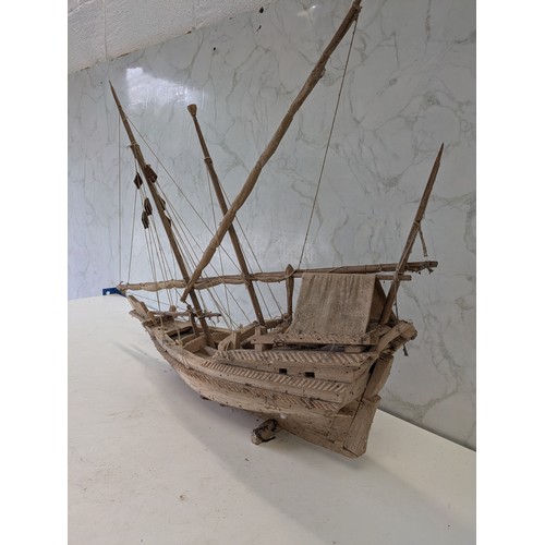 339 - A Beechwood Model Ship