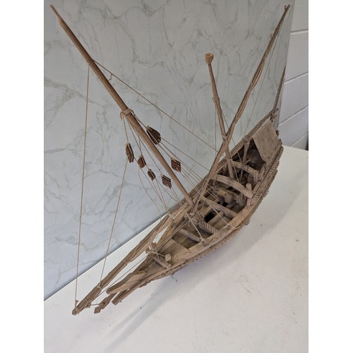 339 - A Beechwood Model Ship