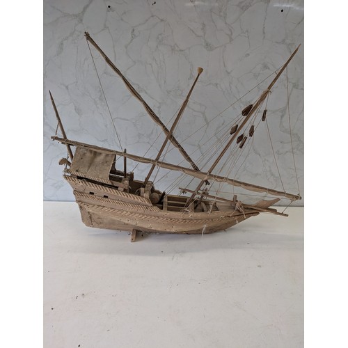 339 - A Beechwood Model Ship