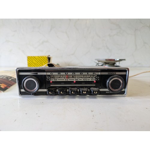 128 - Grundig Weltklang 3503 Vintage Car Radio With Manuals And 40Ch Am/Cb Converter