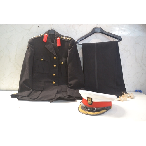 370 - A Royal Marines Dress Uniform Consisting Of Hat, Jacket And Trousers