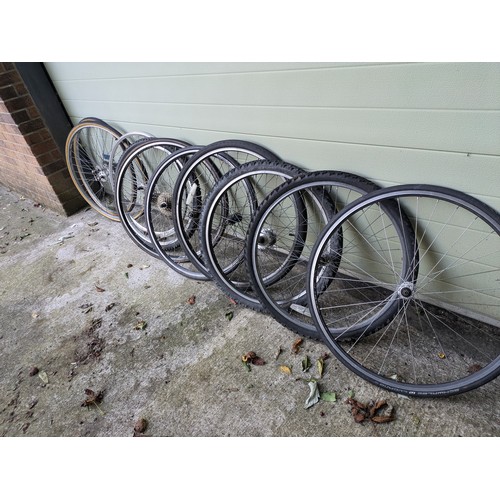 22 - A Selection Of 10 Various Push Bike Wheels