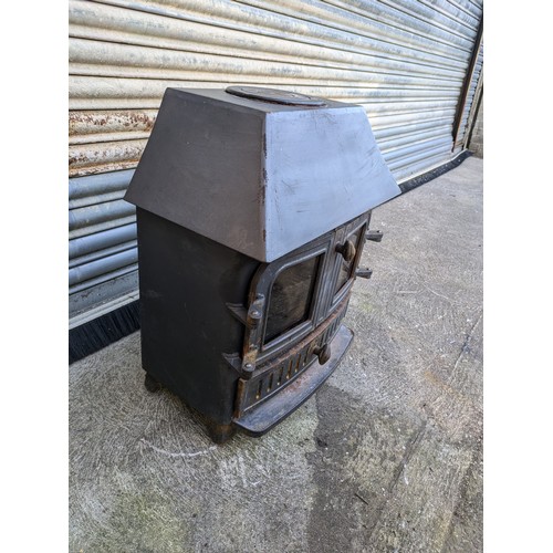 315 - Cast Iron Log Burner With Hob