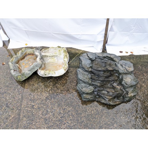 27 - Resin 3 Piece Waterfall For Garden Pond