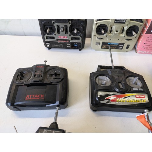182 - A Collection Of Futaba And Sanwa Rc Remote Controls