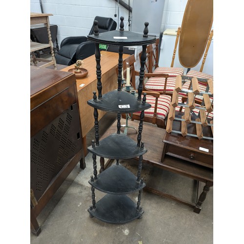 94 - Dark Wood 5 Tier Display Stand
