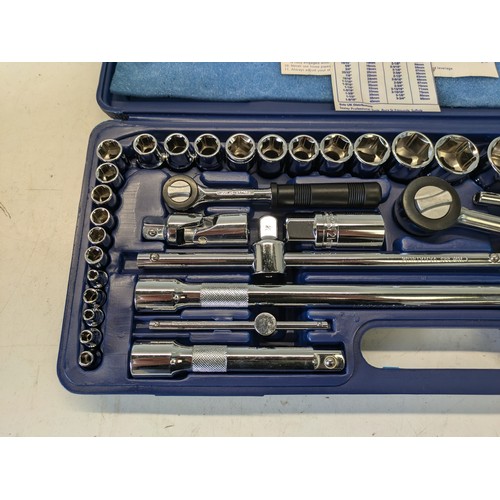 328 - Sealey Professional Tools 52 Piece 1/4 & 1/2 Square Drive Biometric Socket Set Model Ak2515