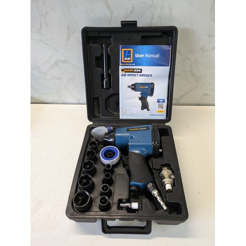 329 - A Work Zone Air Impact Wrench With Sockets In Case