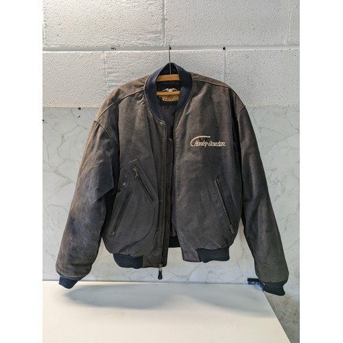 375 - A Vintage Genuine Harley Davidson V-Twin Power Suede Jacket