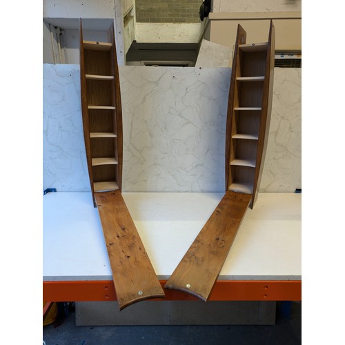 103 - A Pair Of Interesting Wood Wall Mounted Cd Holders