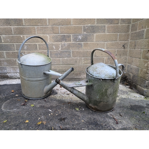 35 - A Pair Of Galvanized Watering Cans