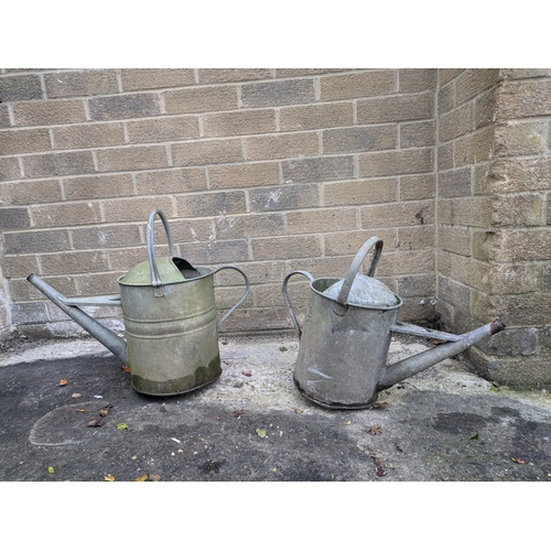 35 - A Pair Of Galvanized Watering Cans