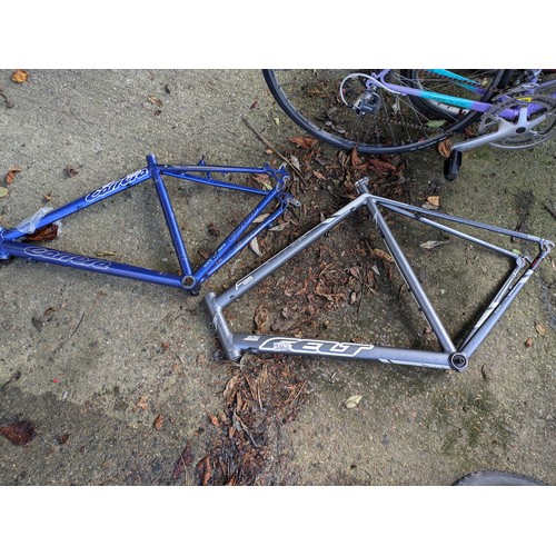 85 - A Carrera Gryphon Mountain Bike Frame and a Felt Mountain Bike Frame