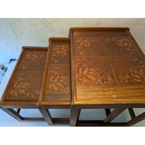 90 - A Nest of 3 Tiled Top Tables