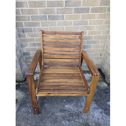 91 - A Unique Pine Reclining Wooden Chair of High Quality