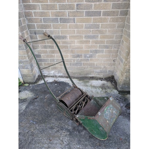 18 - vintage Ransomes push along mower