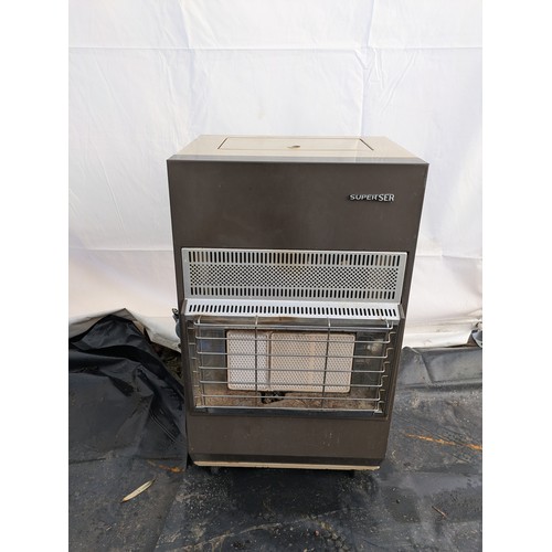 107 - A Superser Metal Propane fireplace Heater Unit