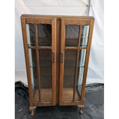 108 - A Glass Fronted Pine Display Case