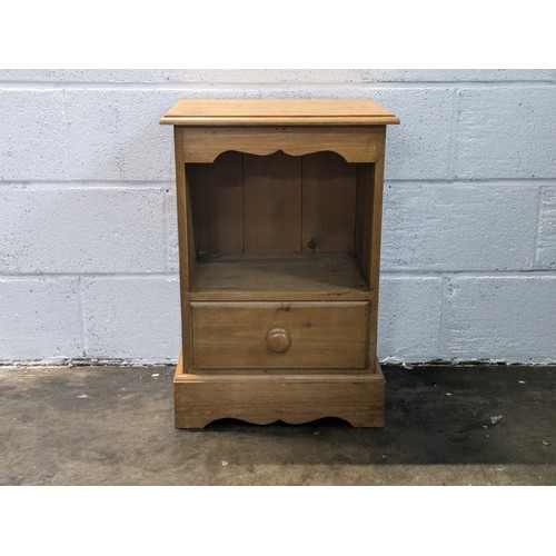 94 - a pine bedside cabinet