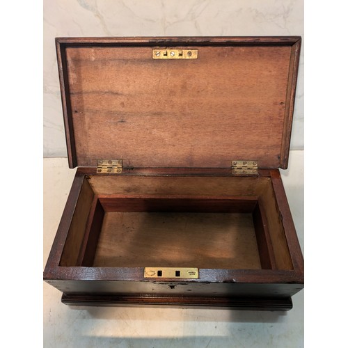 441 - A Dark Wood Jewellery Box With Inlay