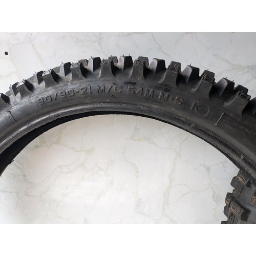 80 - A pair dirt bike off roading wheels -  Michelin enduro medium 140/80/18 and Metzeler extreme 90/90/2... 