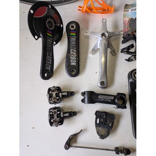 14 - A Selection Of Push Bike Parts Including Race Bike Parts