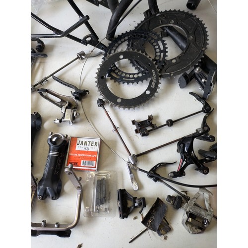 14 - A Selection Of Push Bike Parts Including Race Bike Parts