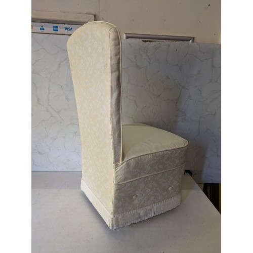 162 - A Vintage Cream Upholstered Bedroom Chair