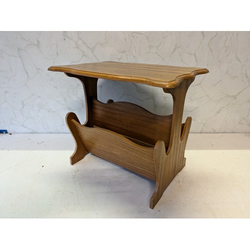 166 - A Small Side Table With Magazine Holders