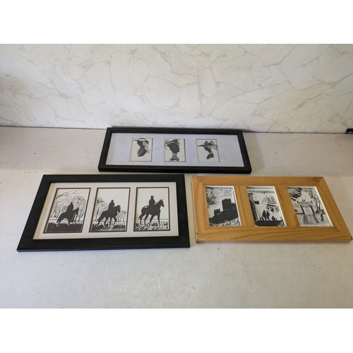 570 - A Selection Of Silhouette Pictures In Frames