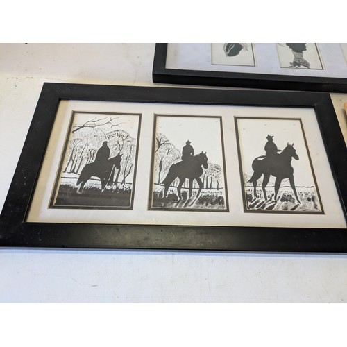 570 - A Selection Of Silhouette Pictures In Frames